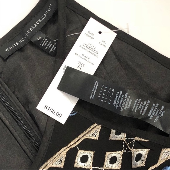 White House Black Market Embroidered Shift Dress14 - Picture 3 of 6